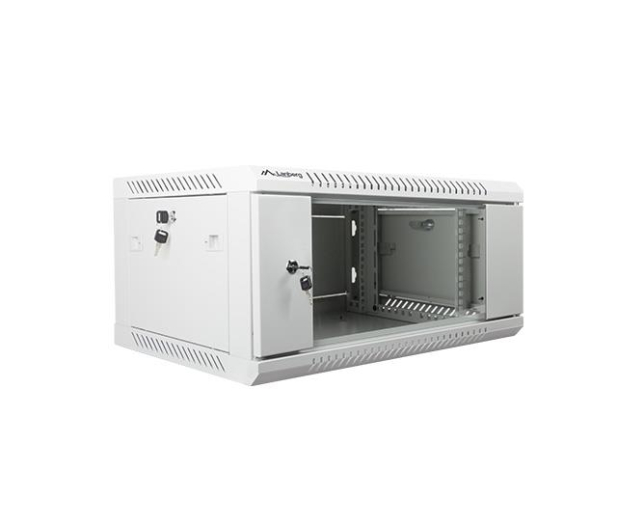 LANBERG Szafa instalacyjna wisząca 19'' 4U 600X450mm szara (drzwi szklane) WF01-6404-10S - 455386 - zdjęcie 3